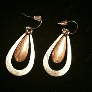 "Christen" Rose Gold and Sterling Silver Earrings